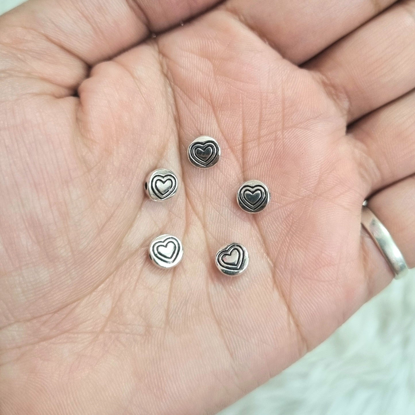 Metal Charms - Heart Bead