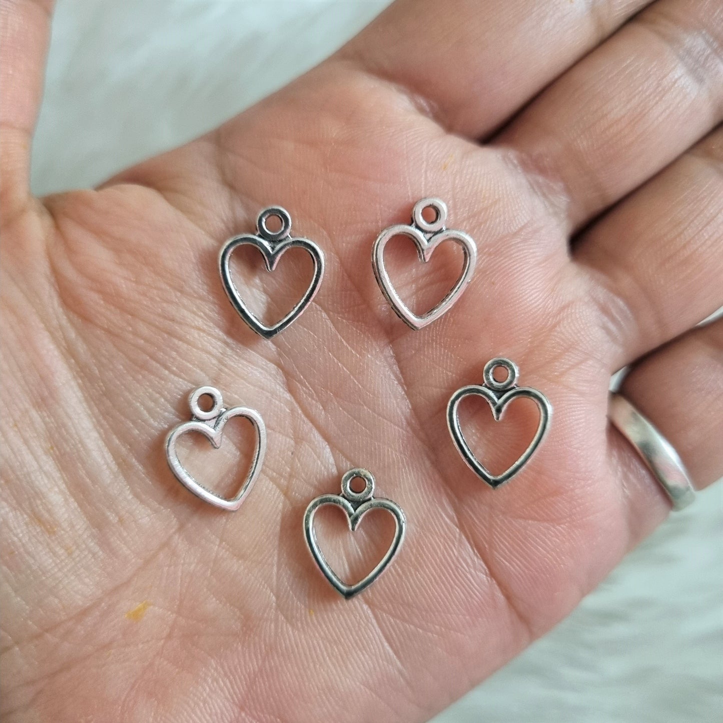 Metal Charms - Heart Ring
