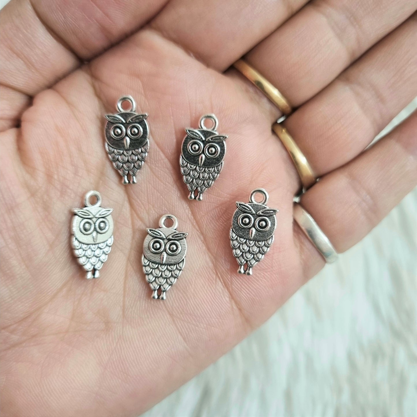 Metal Charms - Owl 3
