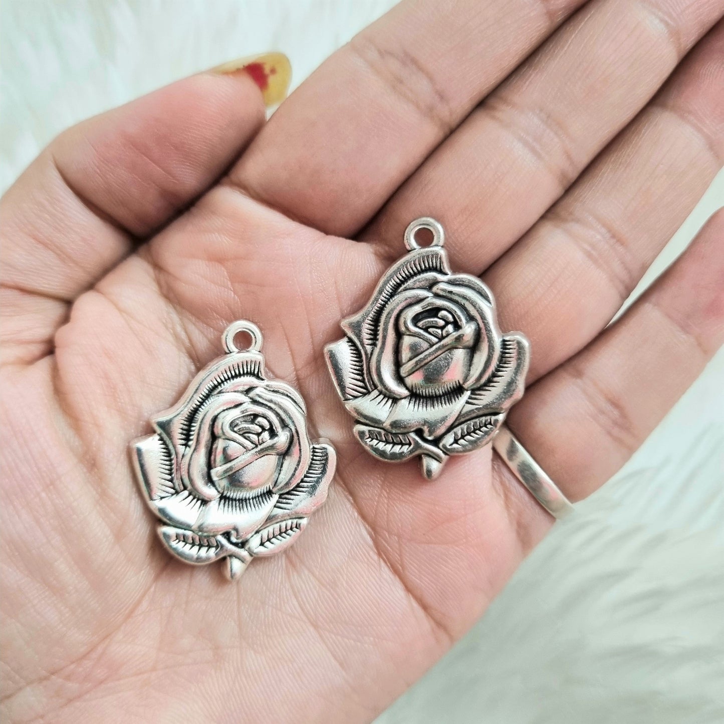 Metal Charms - Rose Big 3