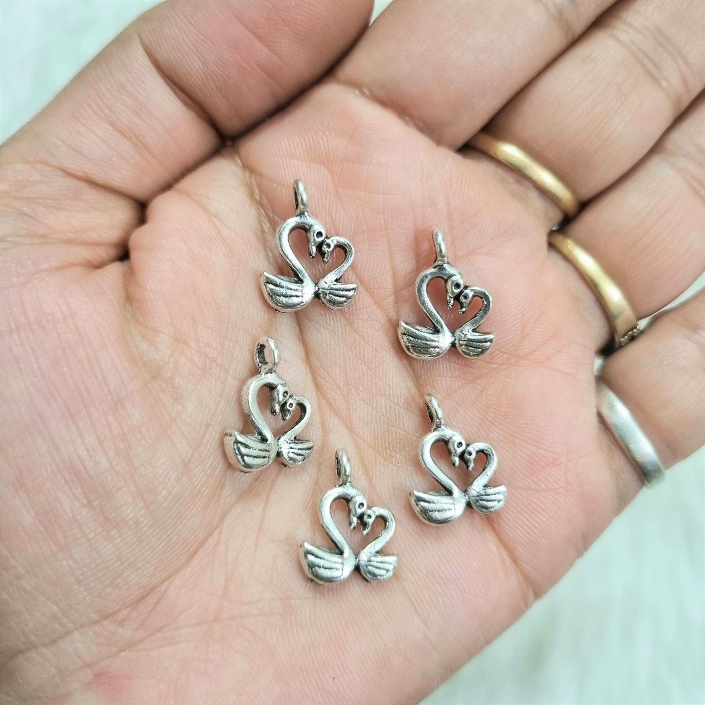 Metal Charms - Swan