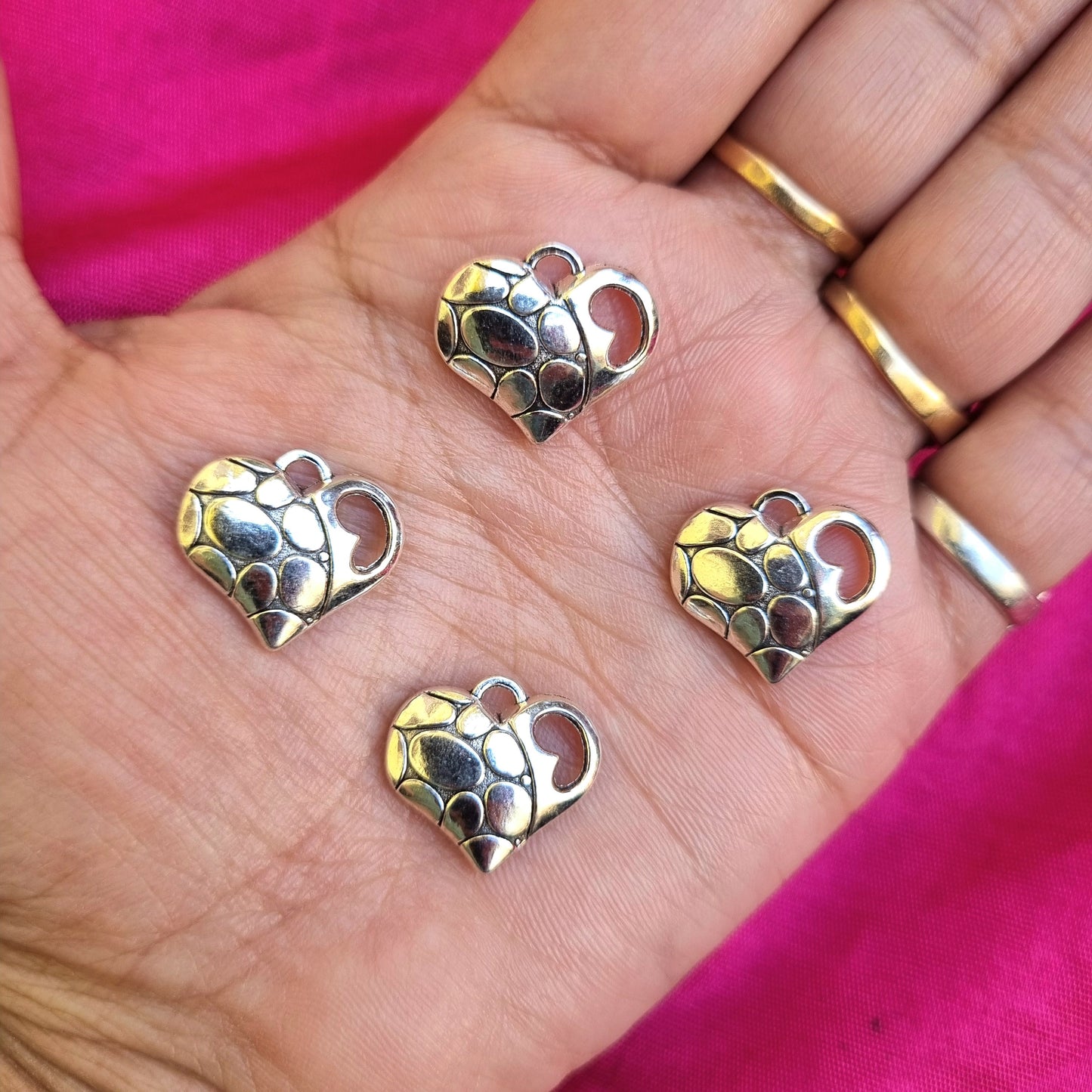 Metal Charms - Heart 2