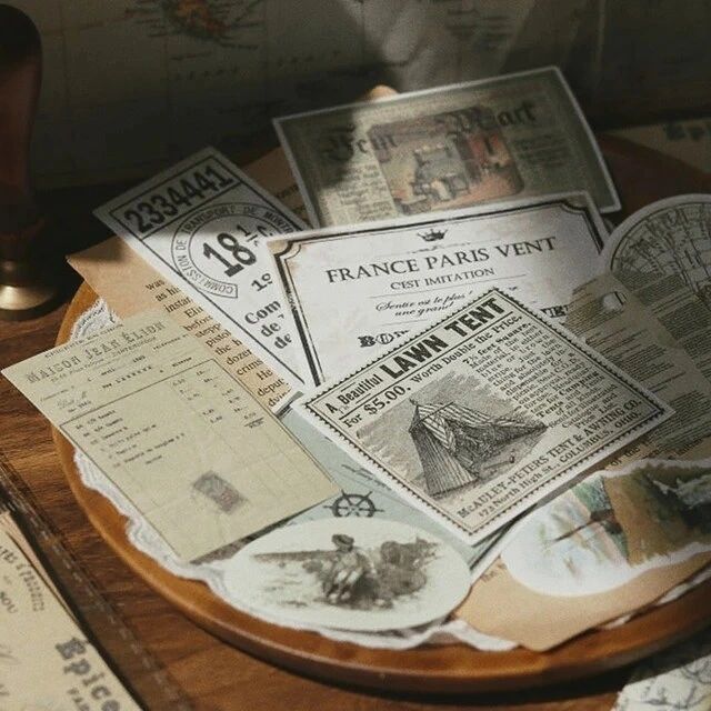 Retro Literature Art material Stickers