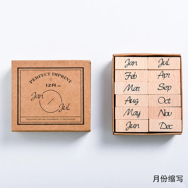 Wooden Stamp - Month