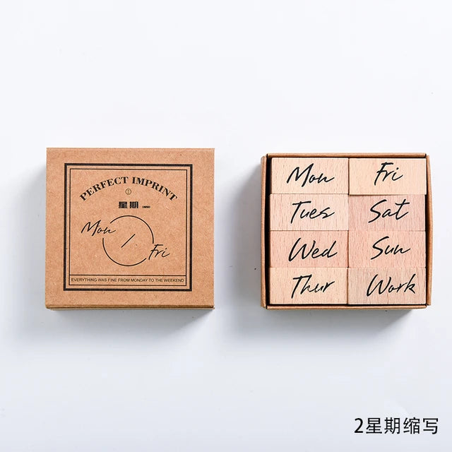 Wooden Stamp - Week
