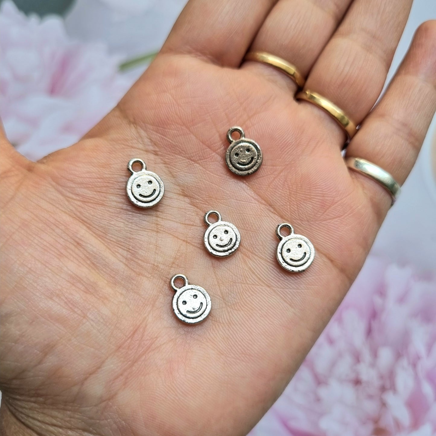 Metal Charms - Smiley