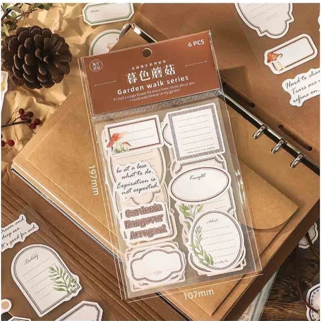 Garden walk series label stickers