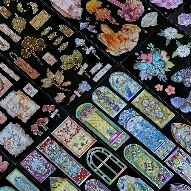 Silver Foiled Deco Stickers