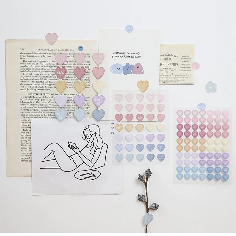 Cute Kawaii Journaling Stickers (Set of 3 Sheets)