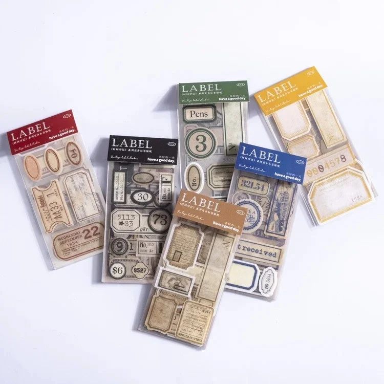 Retro Label Receipt Sticker