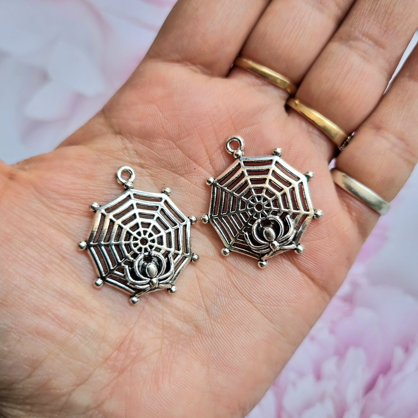 Metal Charms - Spider Web