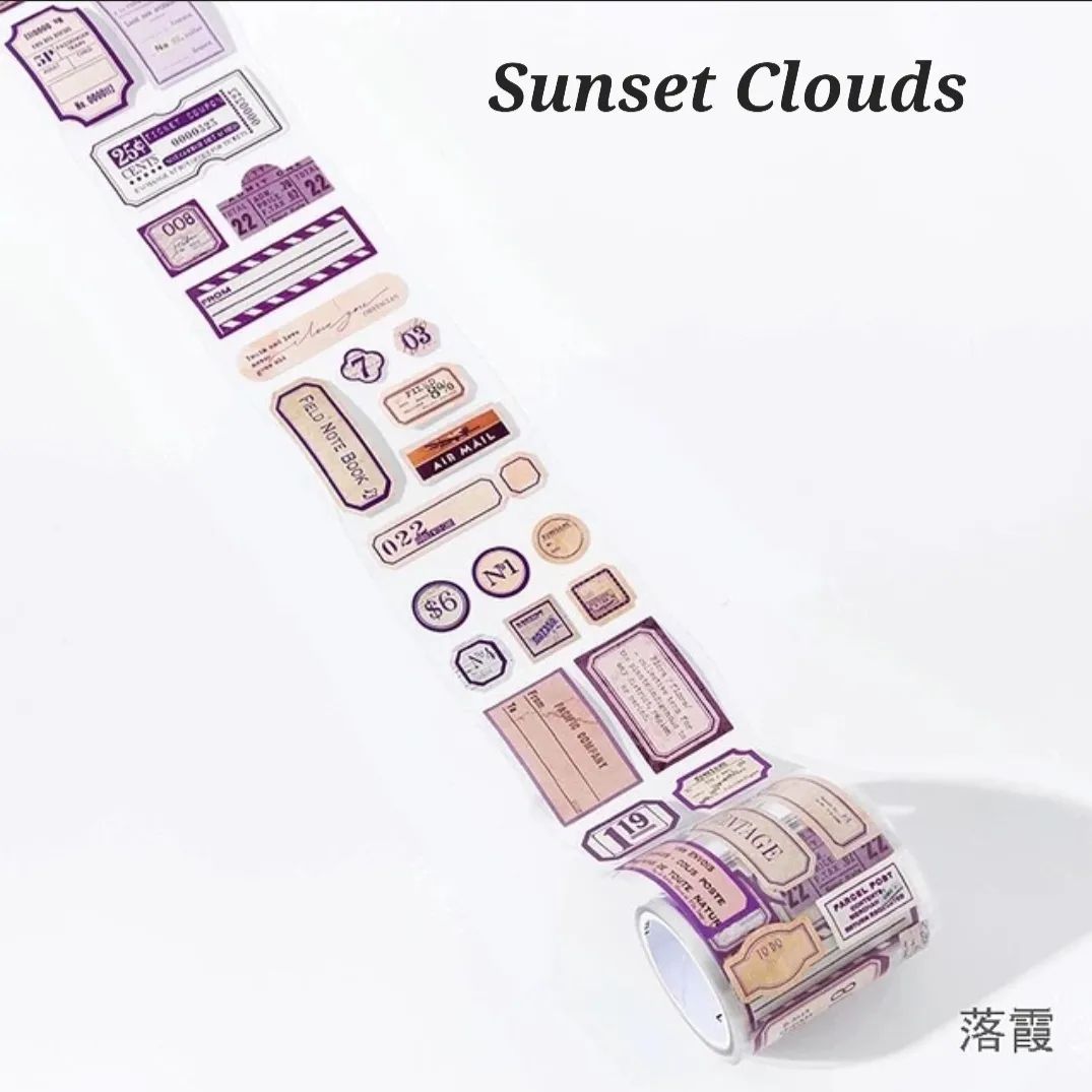Retro Series Deco Stickers Roll