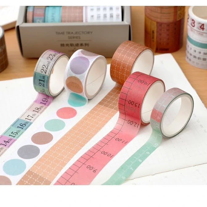Time Trajectory Series Washi Tapes (Set of 10)
