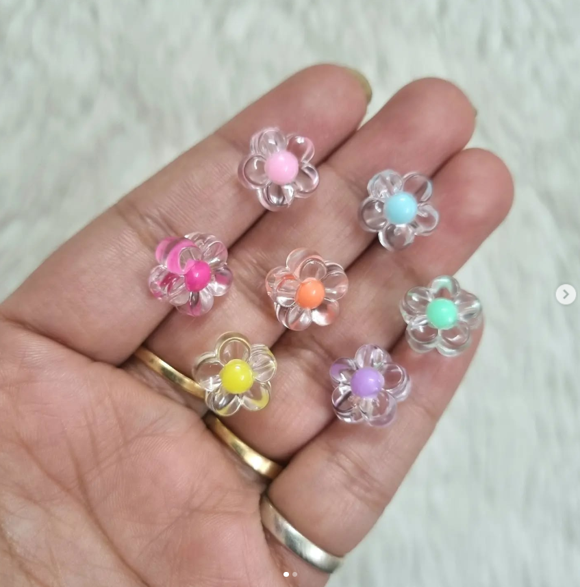 Acrylic Frost Flower Beads