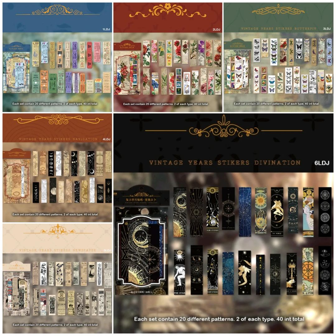 Vintage Year Series Stickers