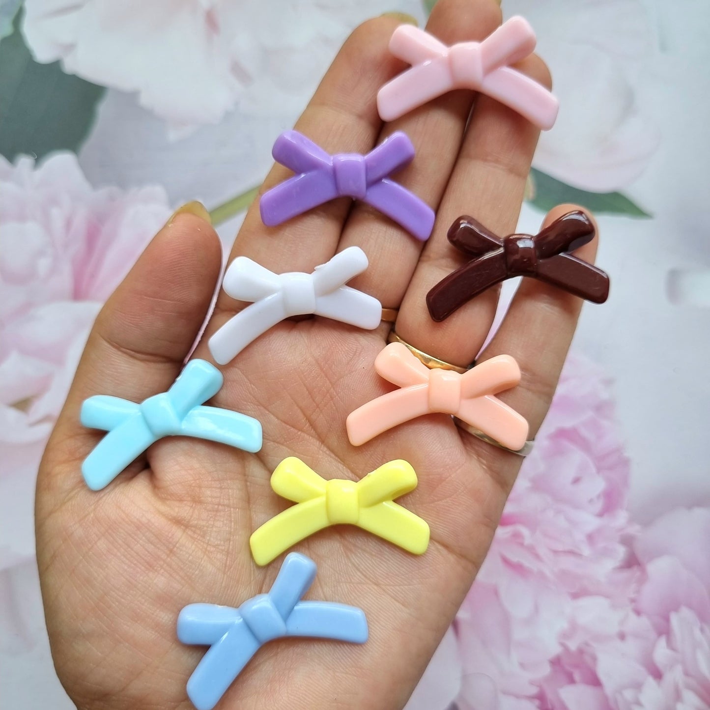 Acrylic Colourful Bow Beads