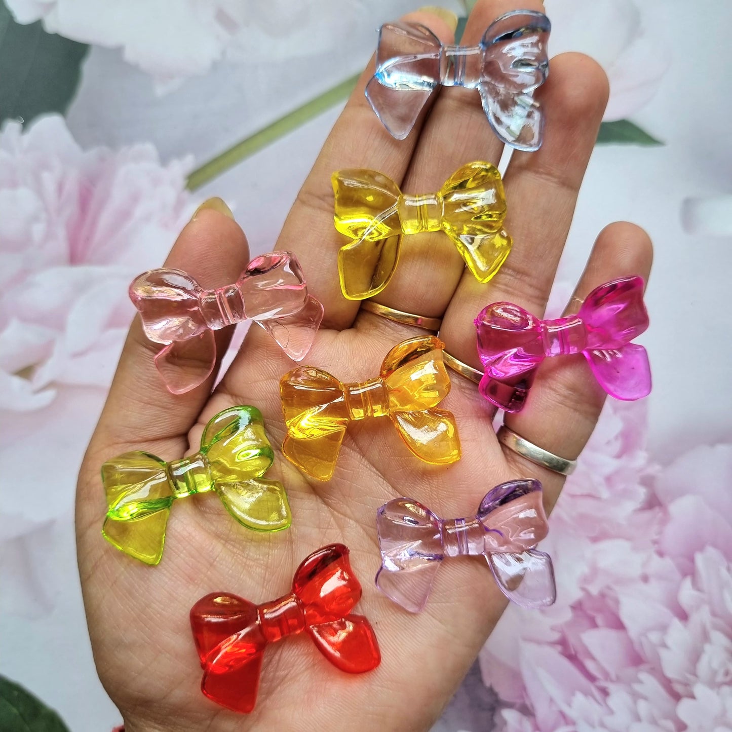 Acrylic Colourful Bowknot Beads