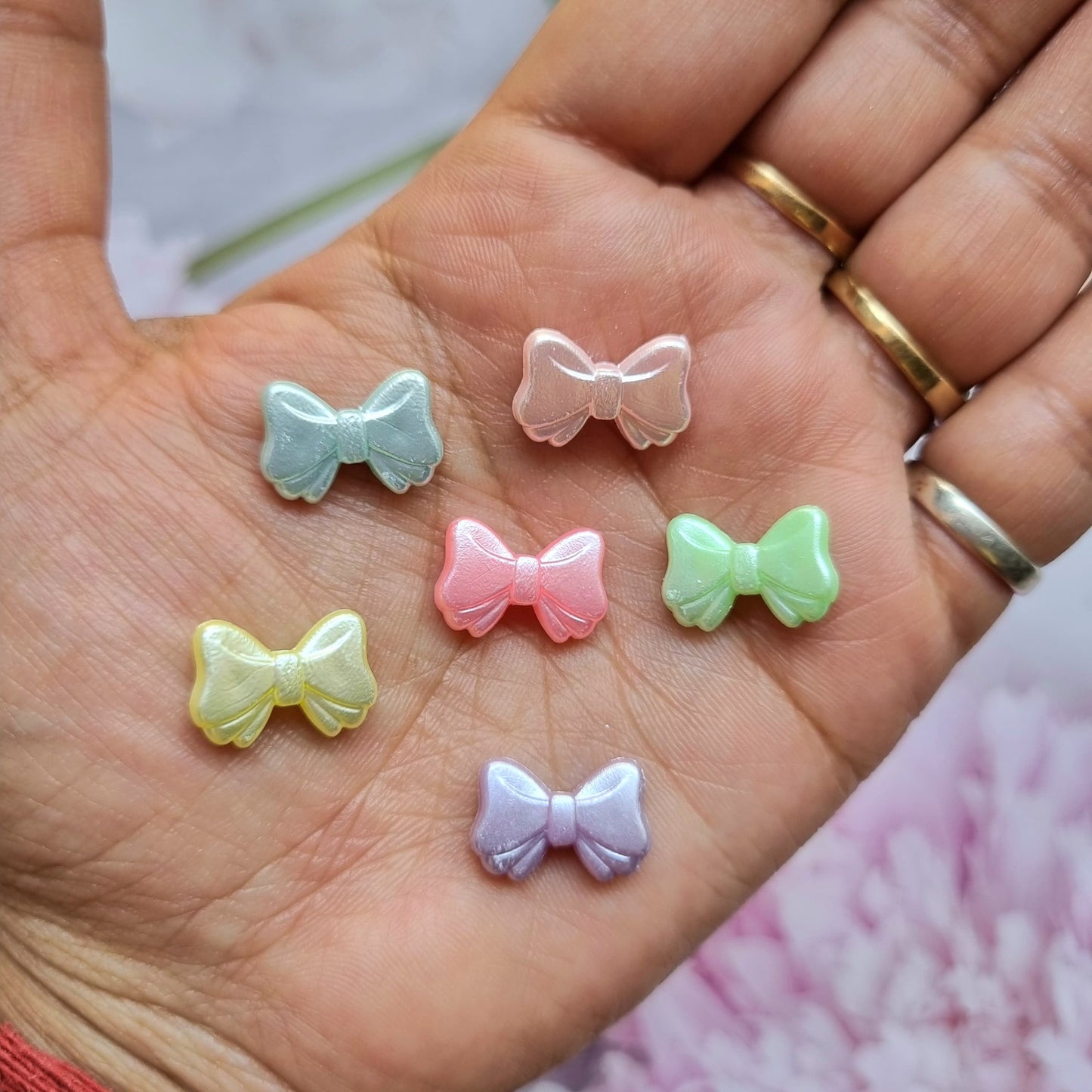 Acrylic Colourful Bow Beads