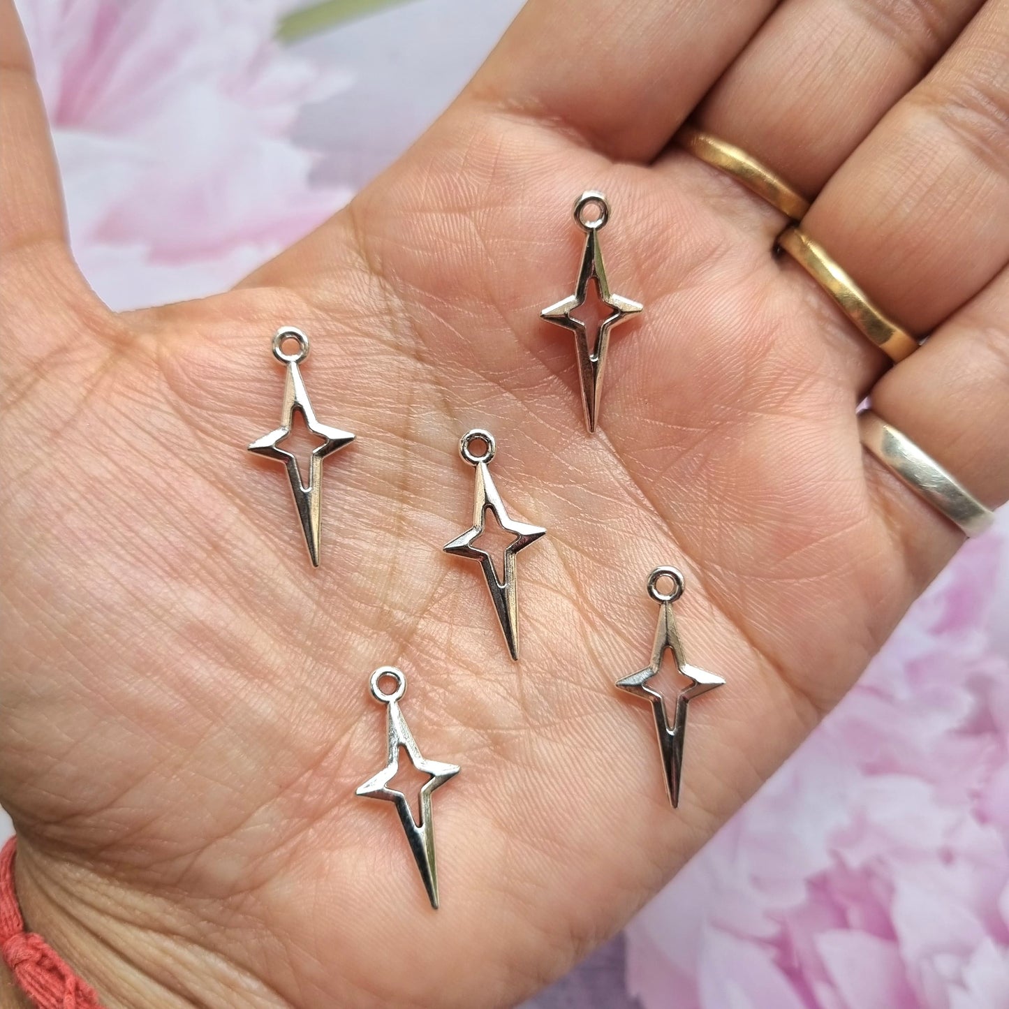 Metal Charms - Pointed Star