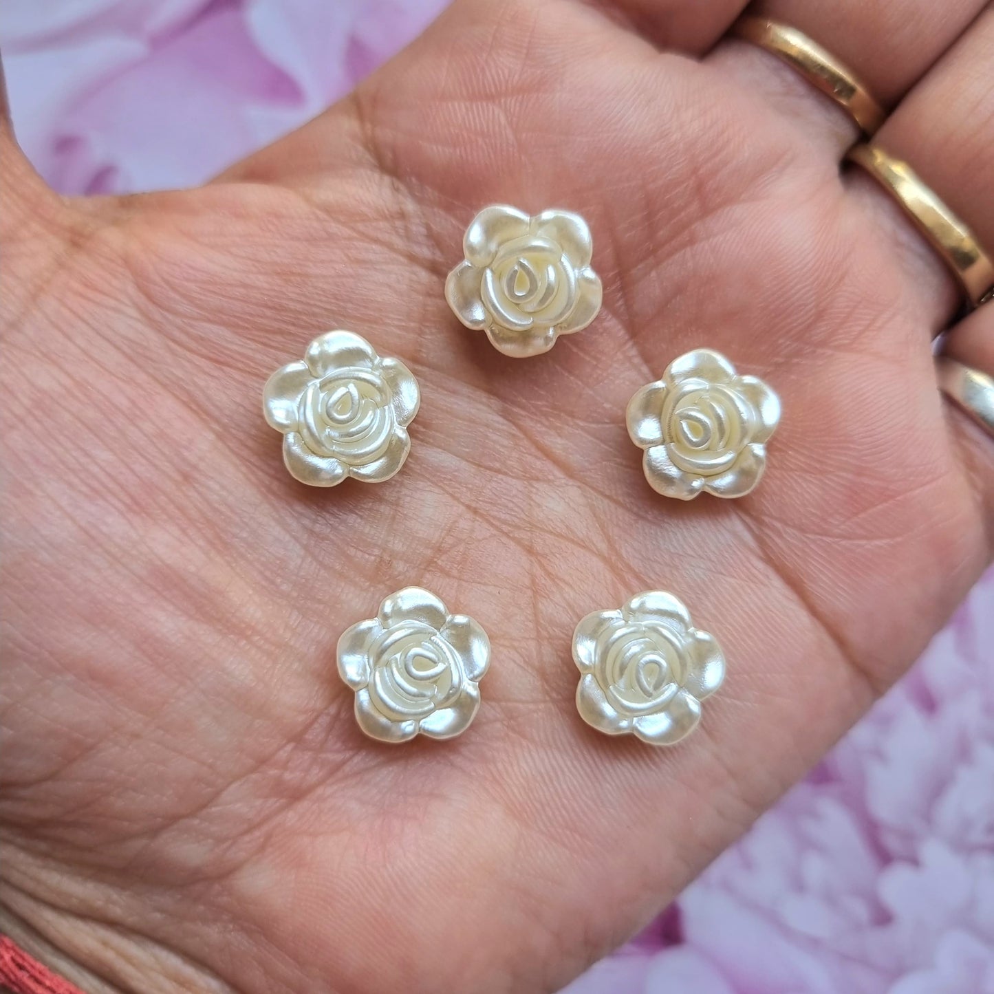 Acrylic Pearl Rose Beads