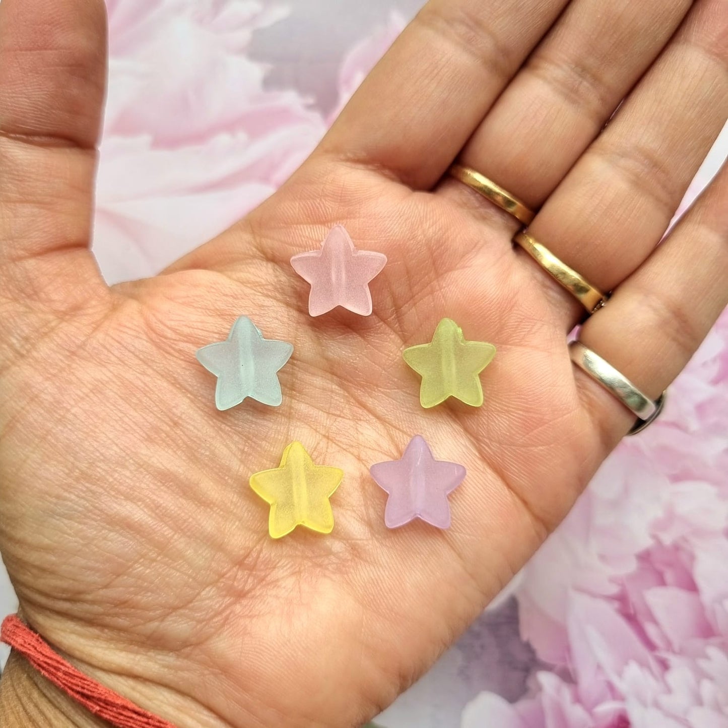 Acrylic Frost Star Beads