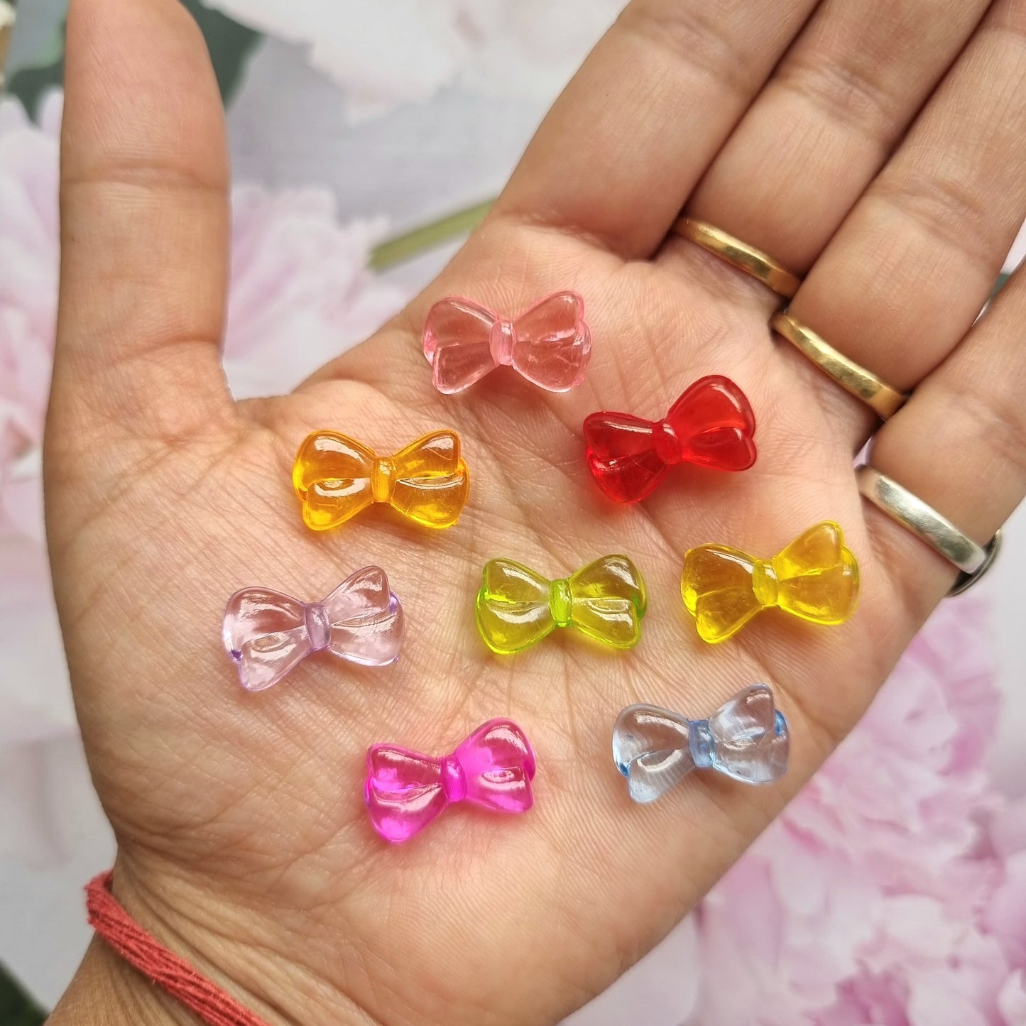 Acrylic Colourful Bow Beads