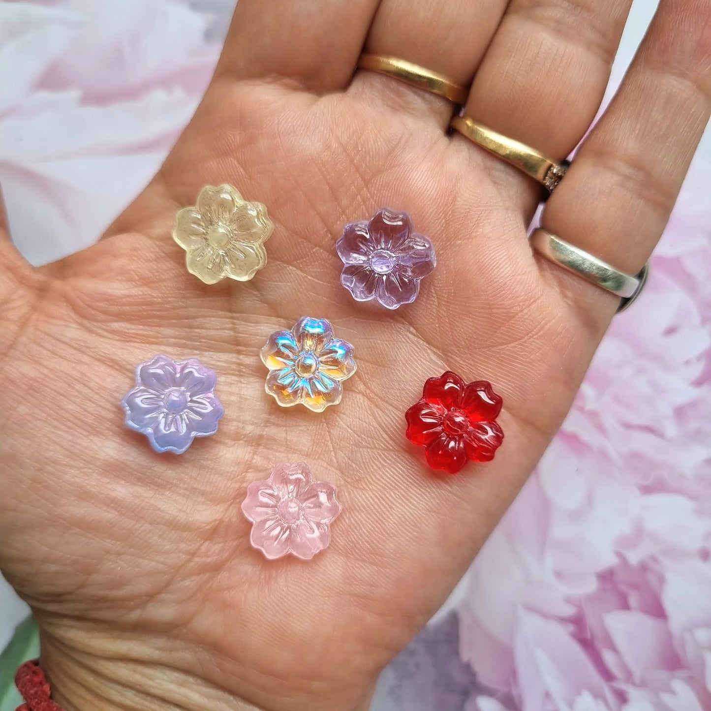 Glass Beads - Flower