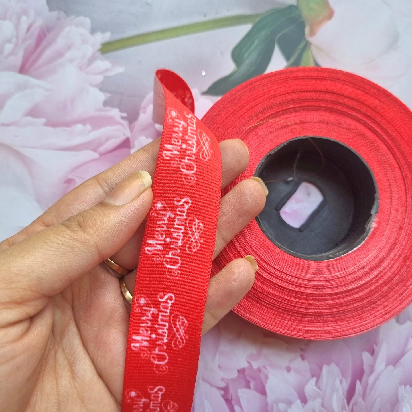 Gross Grain Ribbon (Design-56) | Merry Christmas