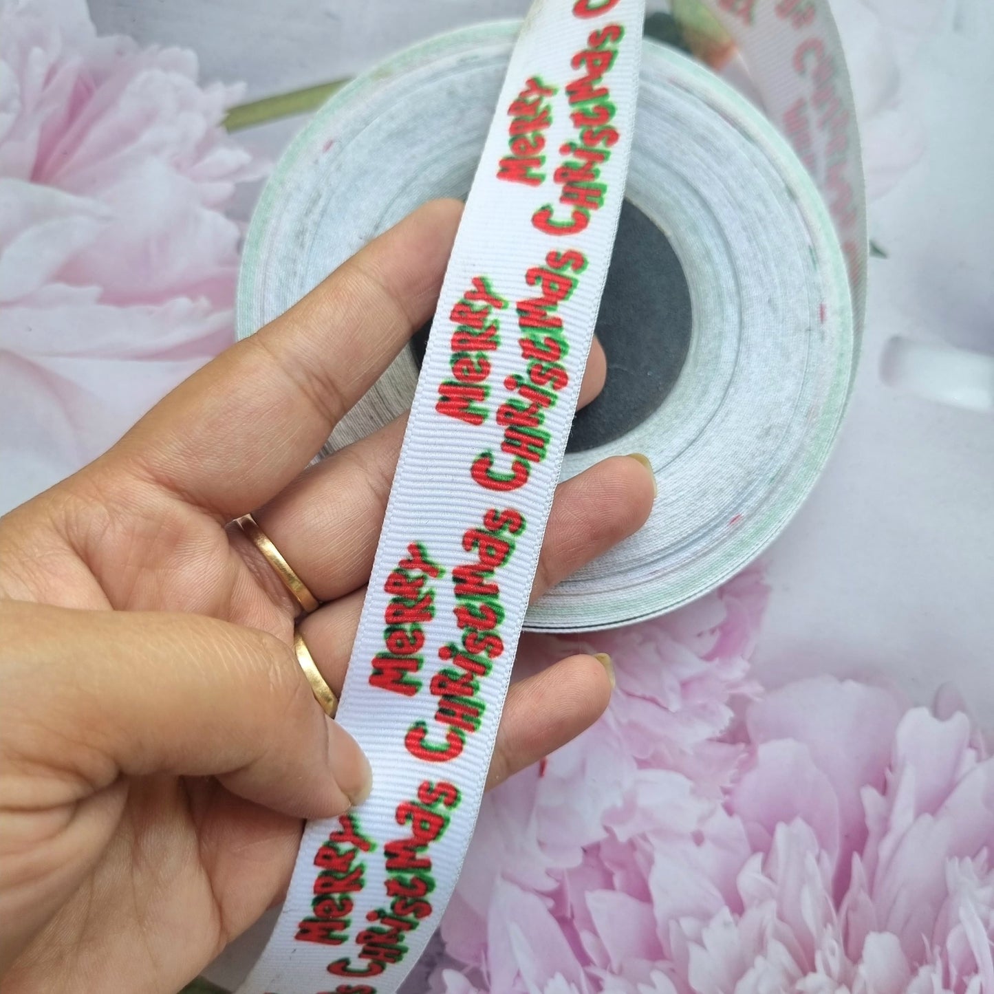 Gross Grain Ribbon (Design-54) | Merry Christmas