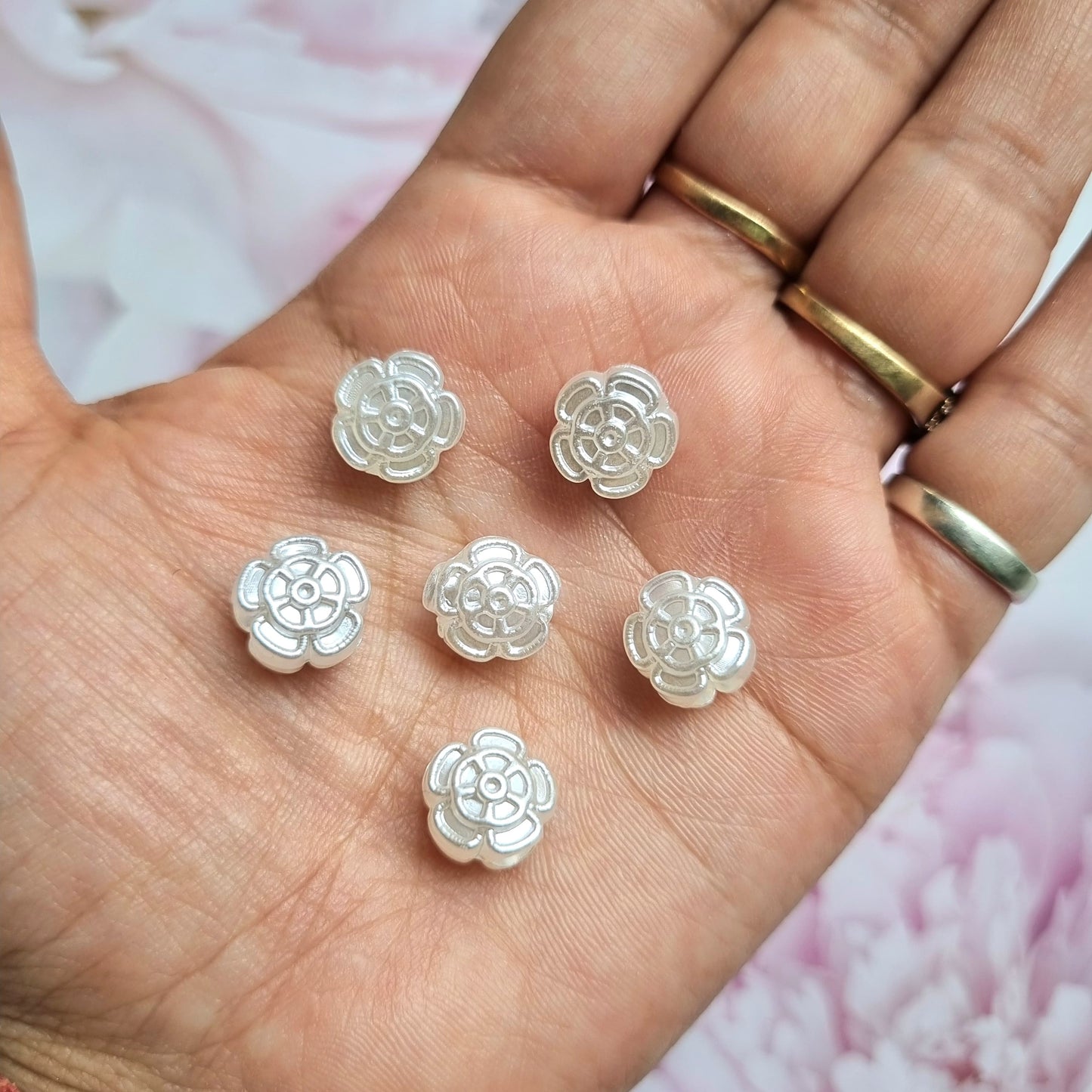 Acrylic Pearl Flower Beads