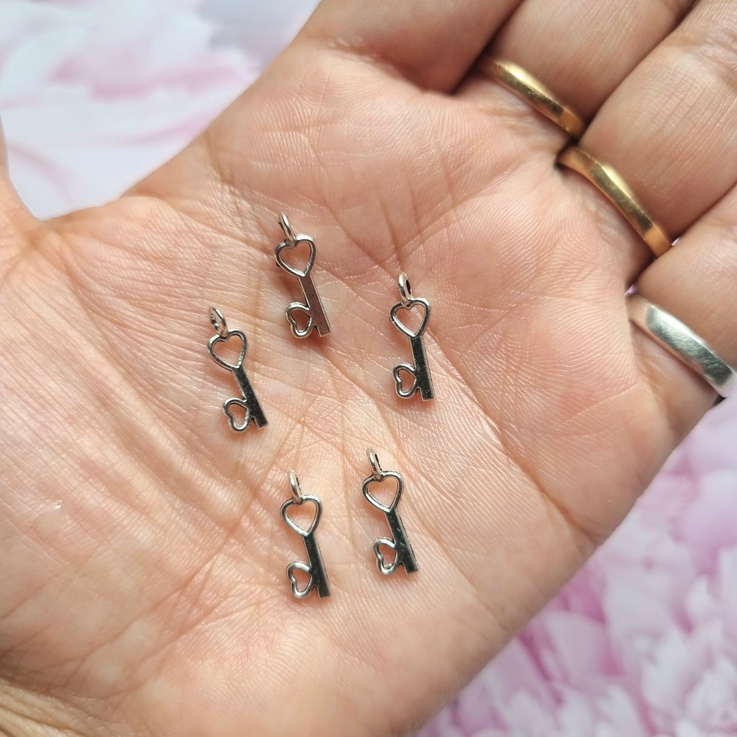 Silver Metal Charms - Key