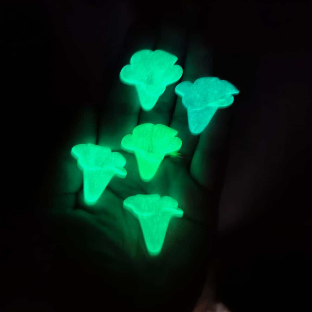 Acrylic Luminous Frost Flower Caps