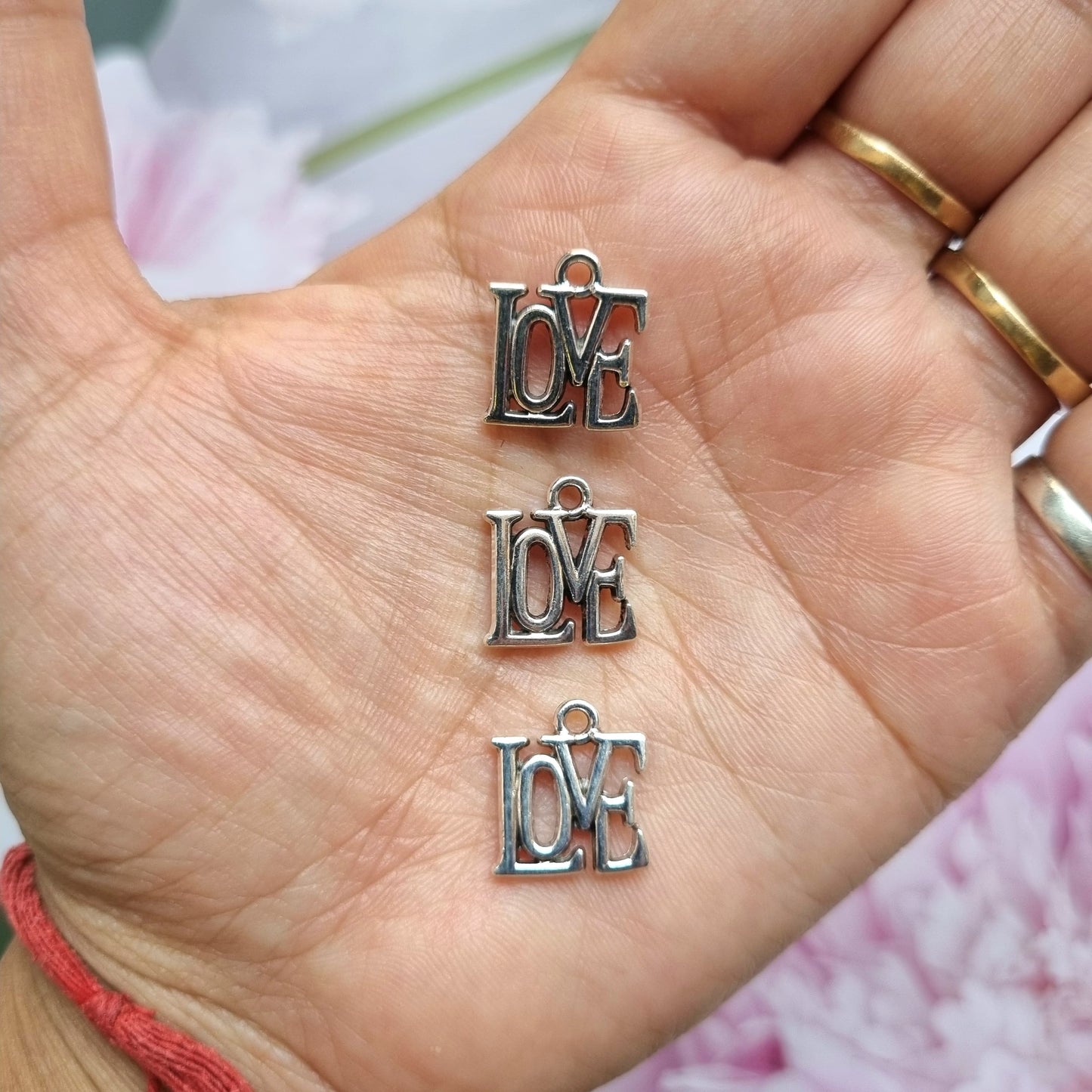 Metal Charms - Love