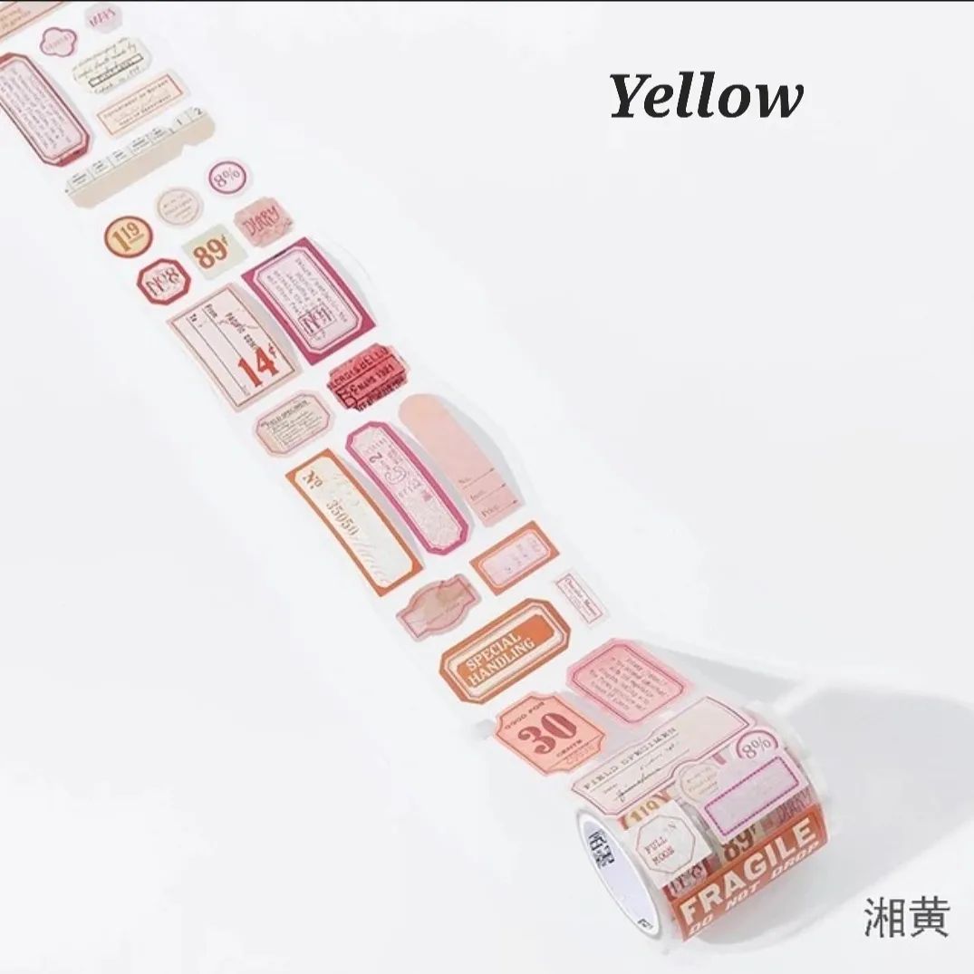 Retro Series Deco Stickers Roll
