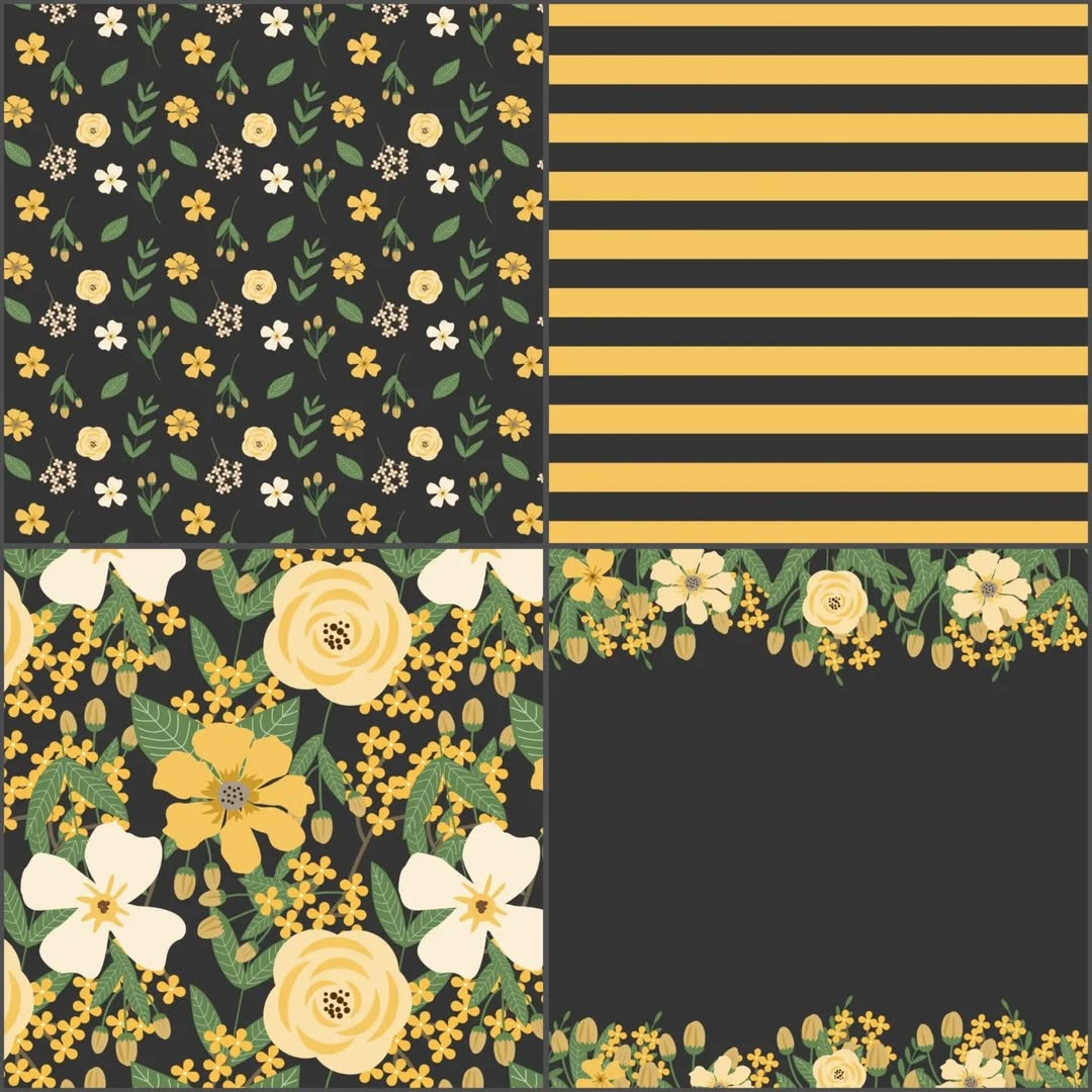 Paper Pack - Yellow Blooms