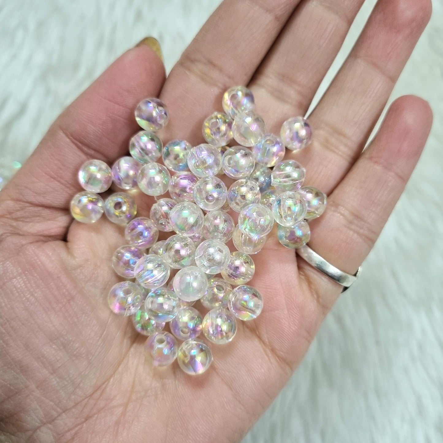 Acrylic Rainbow Shine Beads