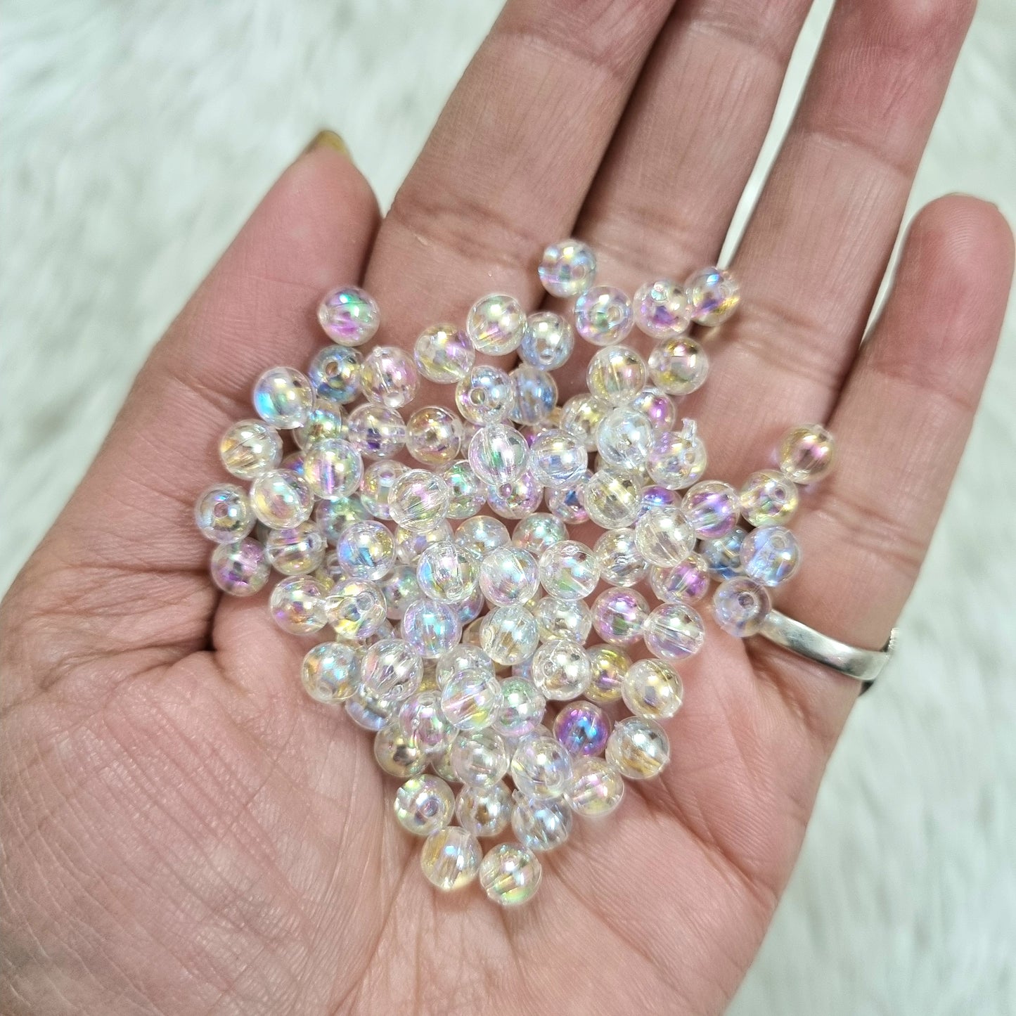 Acrylic Rainbow Shine Beads