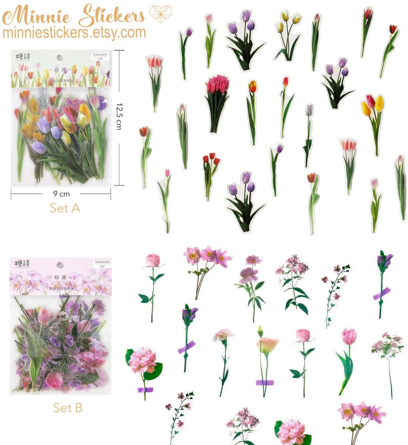 Flower PET Stickers