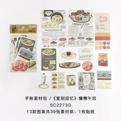 Retro Literature Art material Stickers
