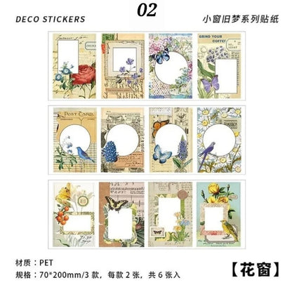 Vintage Frame PET Stickers