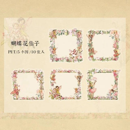 Forest Fairy Series Vintage Frame PET Stickers