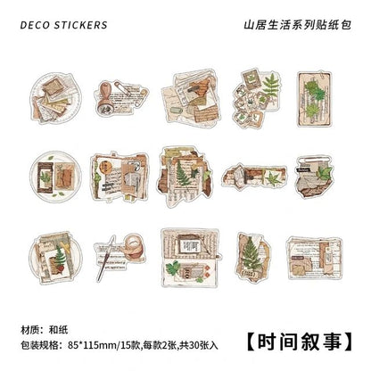 Vintage Scrapbook Washi Stickers