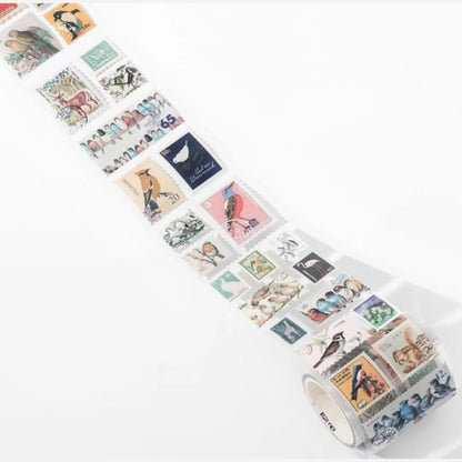 Stamp Style PET Stickers Roll