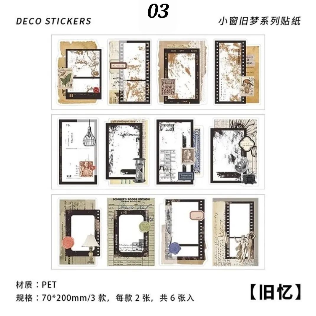 Vintage Frame PET Stickers