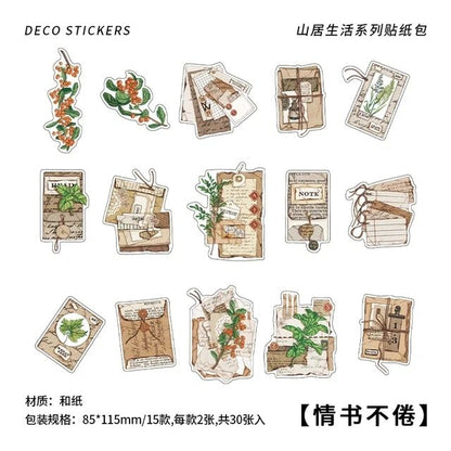 Vintage Scrapbook Washi Stickers
