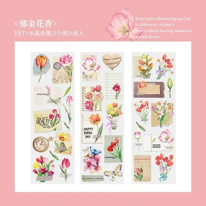 Blooming PET Stickers