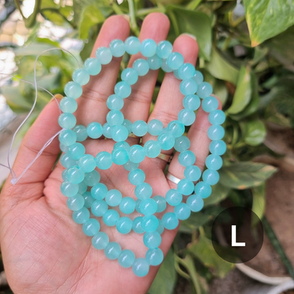 Plain Glass Beads (Size - 8mm)