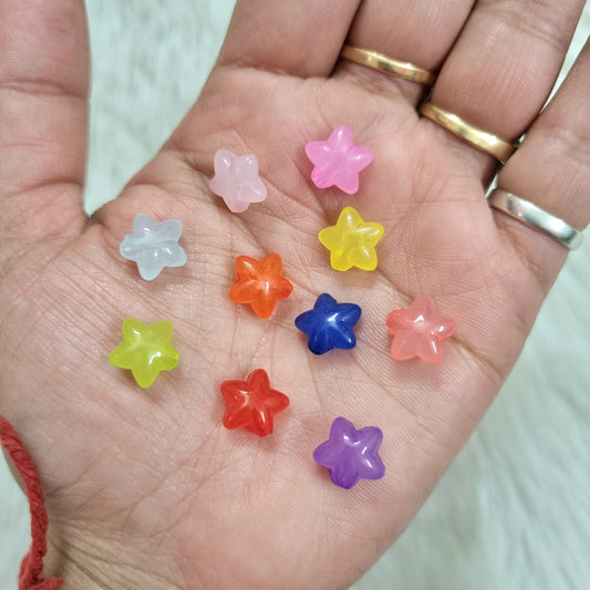 Acrylic Colourful Star Beads