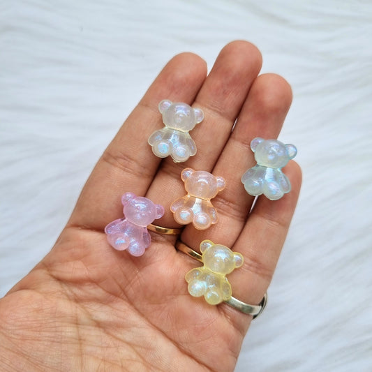 Acrylic Luminous Teddy Beads