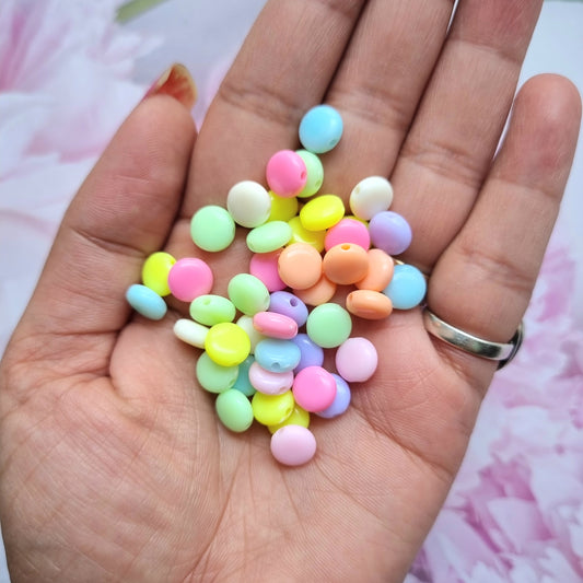 Acrylic Pastel Flat Beads